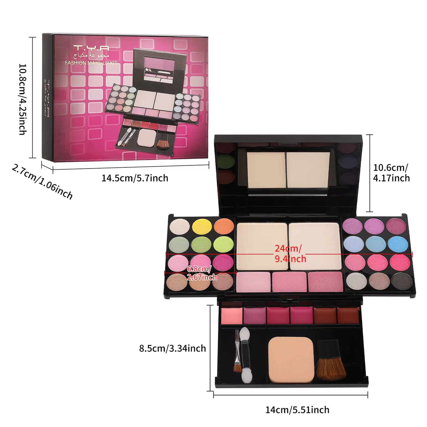 Palette d'Ombres à Paupières Nude & Kit Maquillage Complet TYA 6173 – 35 Couleurs women makeup set
