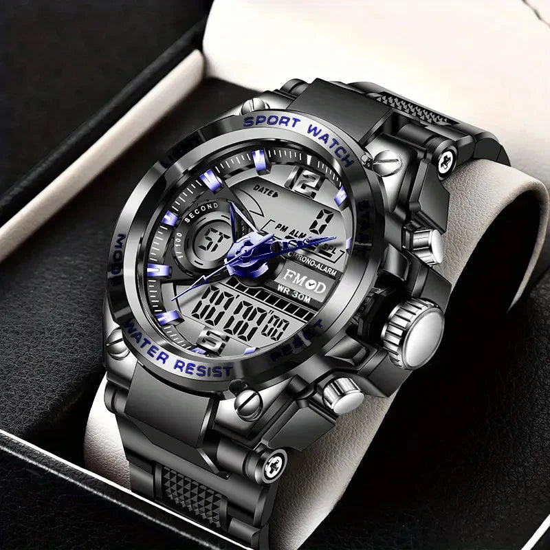 Fashionable digital men's military watch, trendy outdoor sports electronic watch
