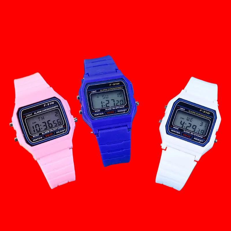 Montre Digitale LED Unisexe - Bracelet Rose Gold en Caoutchouc - Style Sport et Luxe