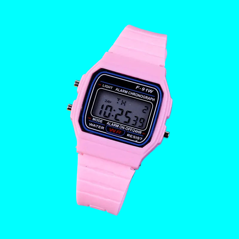 Montre Digitale LED Unisexe - Bracelet Rose Gold en Caoutchouc - Style Sport et Luxe