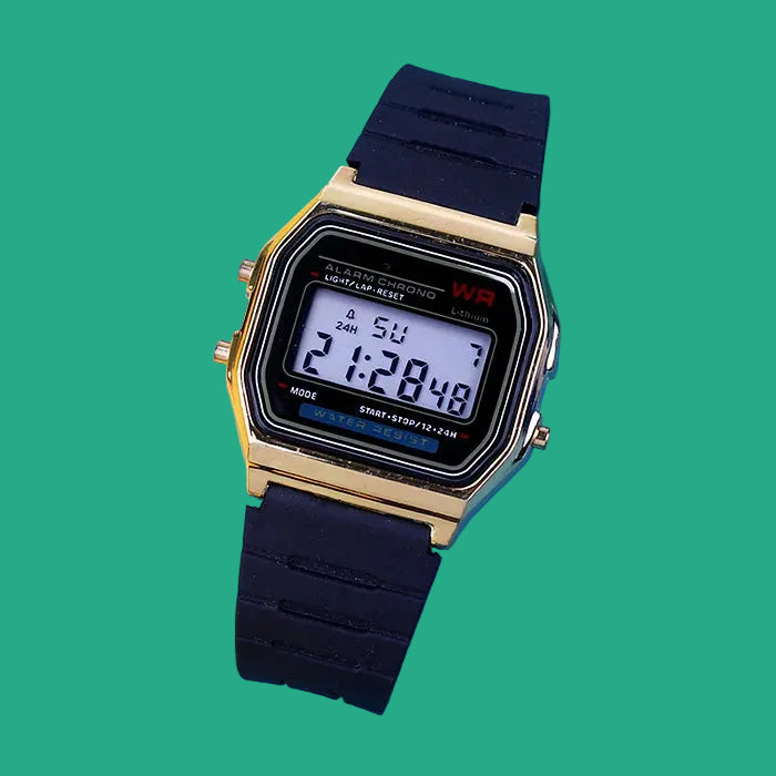 Montre Digitale LED Unisexe - Bracelet Rose Gold en Caoutchouc - Style Sport et Luxe