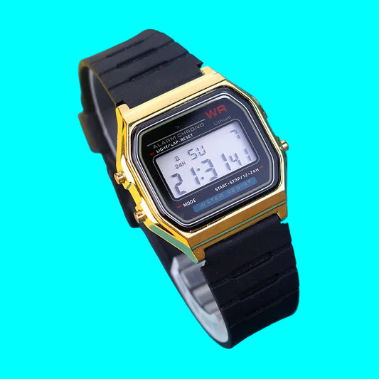 Montre Digitale LED Unisexe - Bracelet Rose Gold en Caoutchouc - Style Sport et Luxe