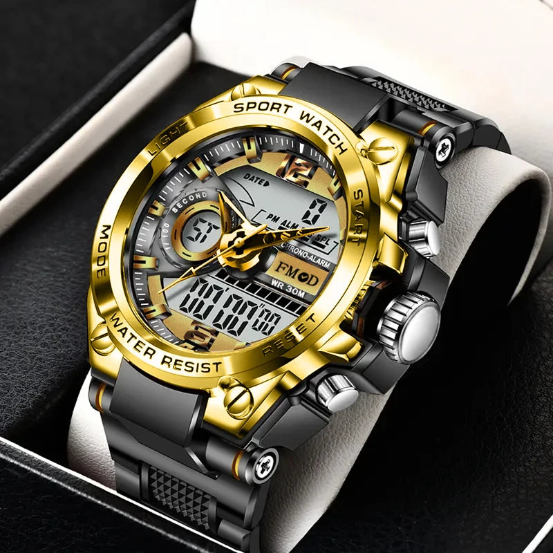 Fashionable digital men's military watch, trendy outdoor sports electronic watch