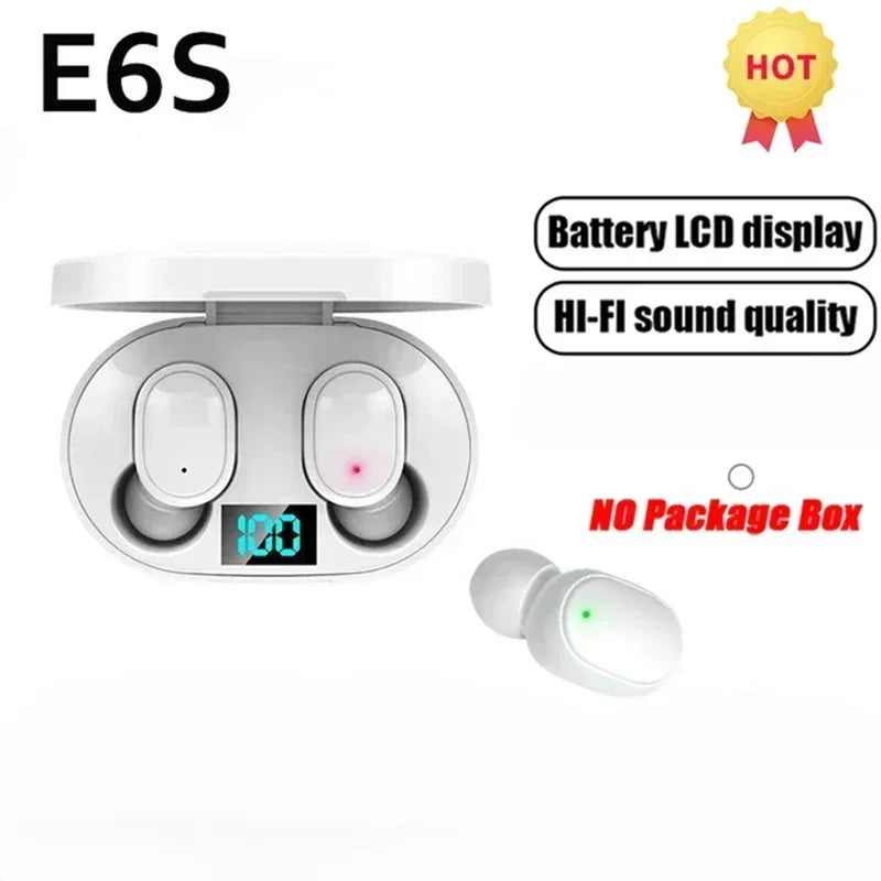 Écouteurs Sans Fil E6S TWS Bluetooth – Réduction de Bruit et Son Haute Fidélité