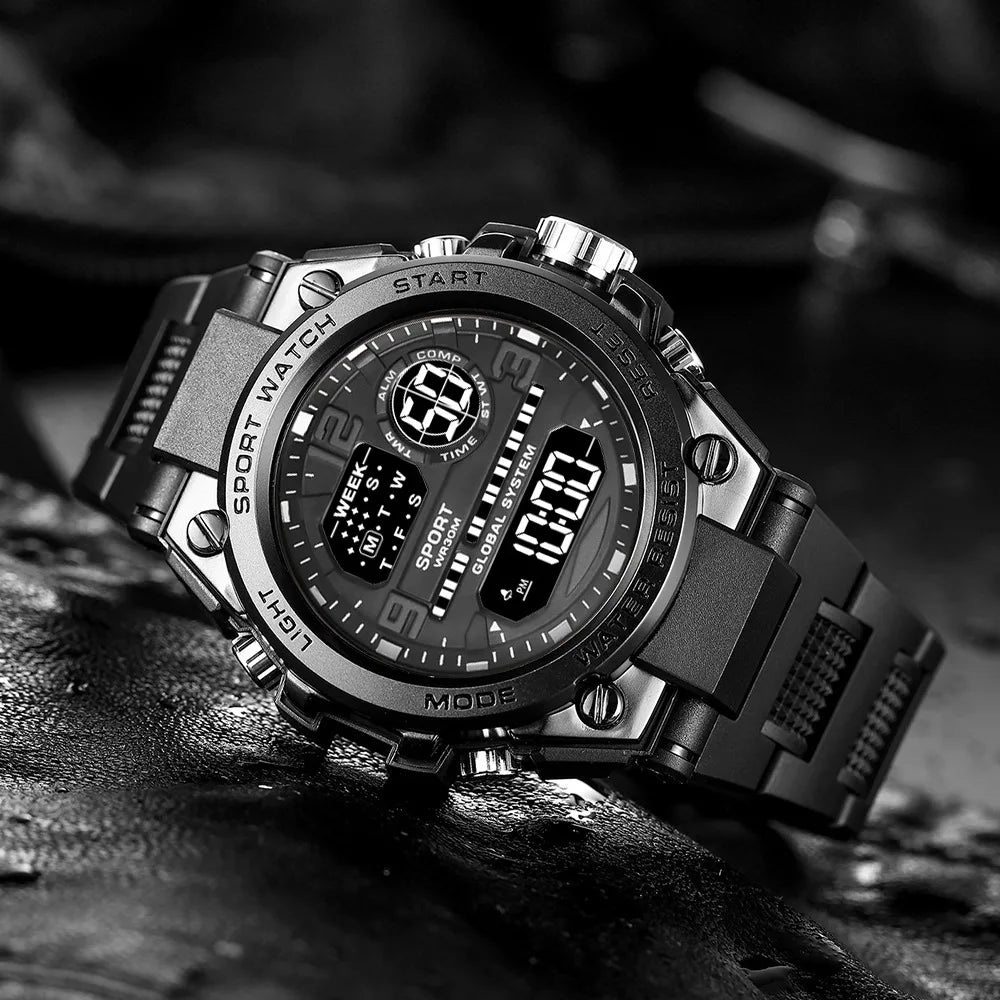 Montre de Sport Numérique YIKAZE - Idéale pour Hommes et Étudiants