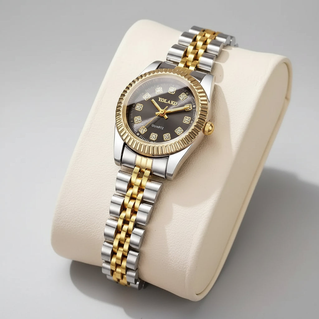 Luxury Rhinestone Men Business Watches Fashion Women Quartz Watch with Calendar Clock Gift（Without Box）