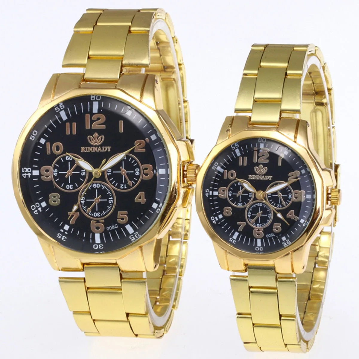 Montres RINNADY Coffret Duo Montres Classiques – Collection "Promesse d'Amour"