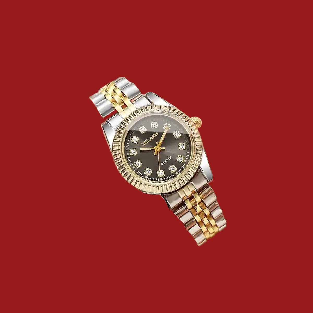 Luxury Rhinestone Men Business Watches Fashion Women Quartz Watch with Calendar Clock Gift（Without Box）
