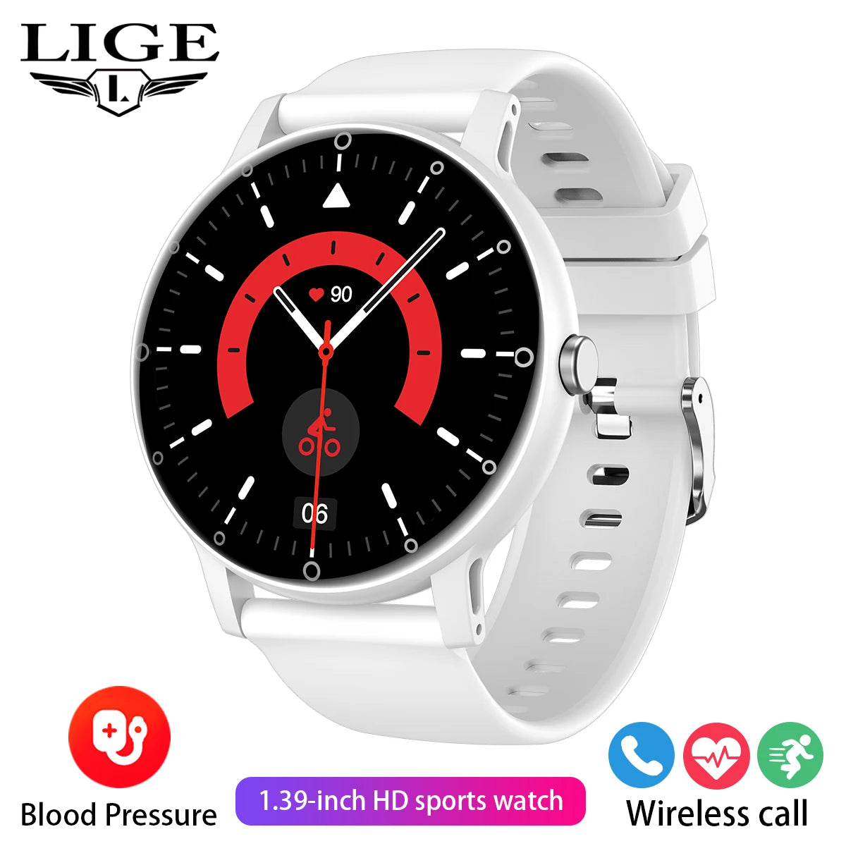 Montre Connectée LIGE Sport 618- Bluetooth Call &  Suivi Santé Intégral