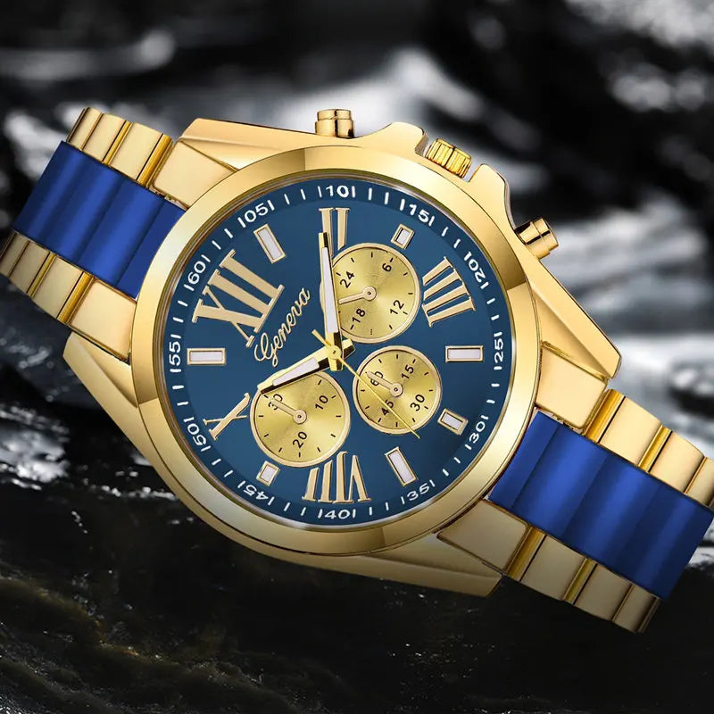 Men Exquisite Watches Luxury Golden Quartz Steel Wristwatch Fashion Classic Masculino Relogio Casual Business Clock Male Saati