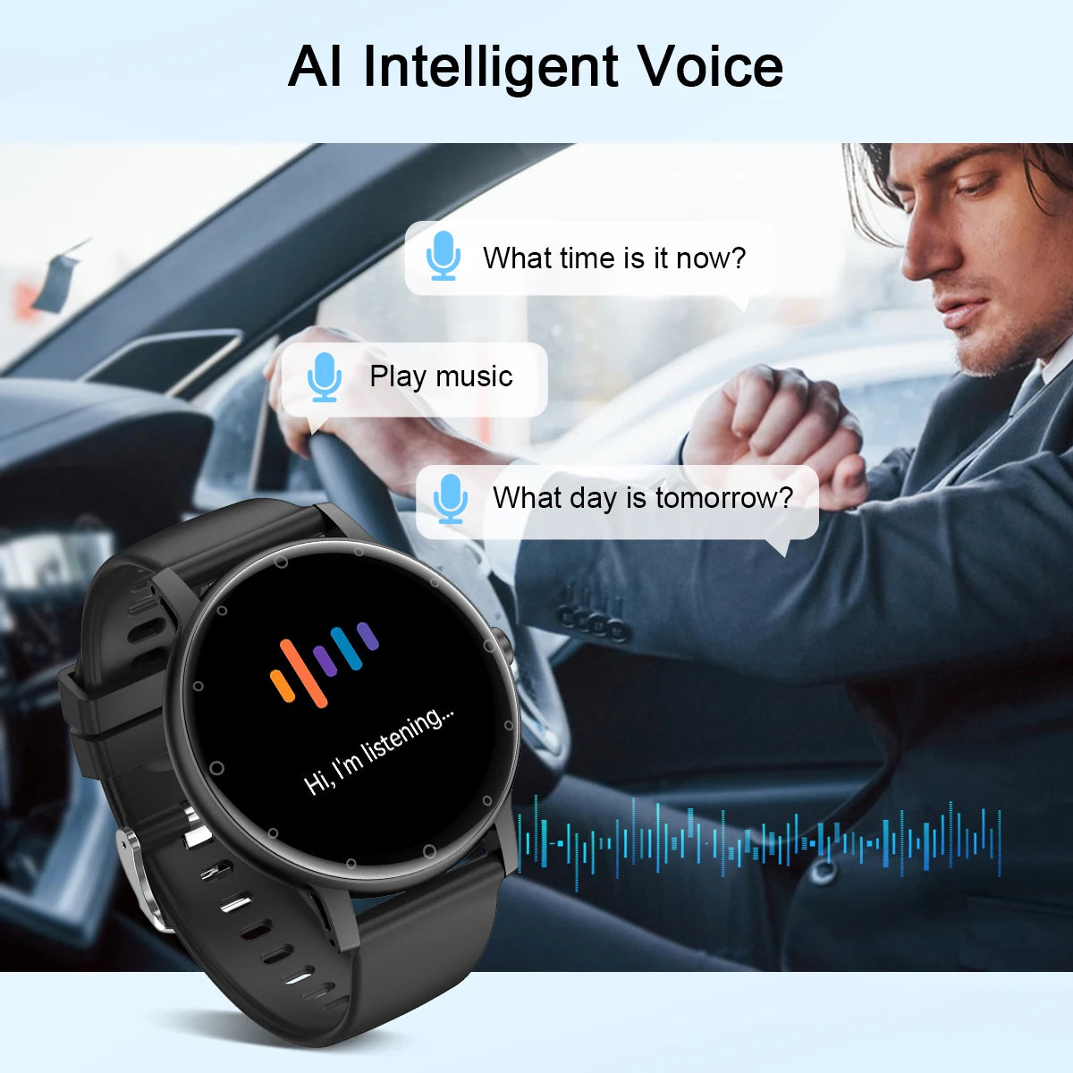 Montre Connectée LIGE Sport 618- Bluetooth Call &  Suivi Santé Intégral