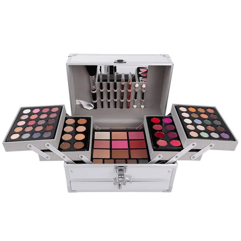 'Coffret de Maquillage Complet' pour Femmes, Mallette Impériale Multifonction pour Adultes avec Palette d'Ombres, Rouges à Lèvres et Fond de Teint.