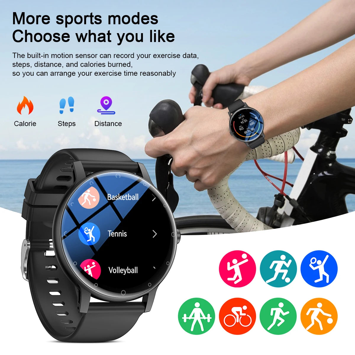 Montre Connectée LIGE Sport 618- Bluetooth Call &  Suivi Santé Intégral