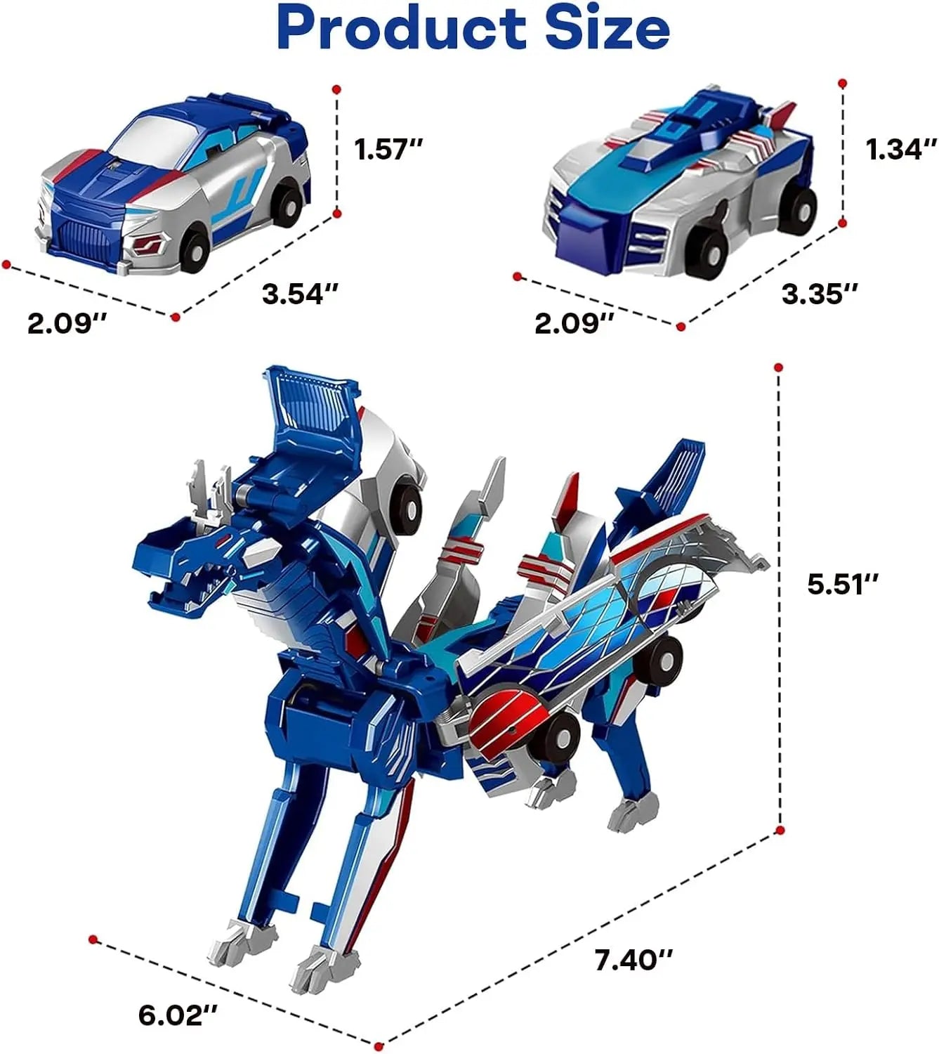 Nouvelle Voiture de Transformation Magique 2-en-1 : Cheval et Véhicule à Déformation Magnétique par MYMUHUAN