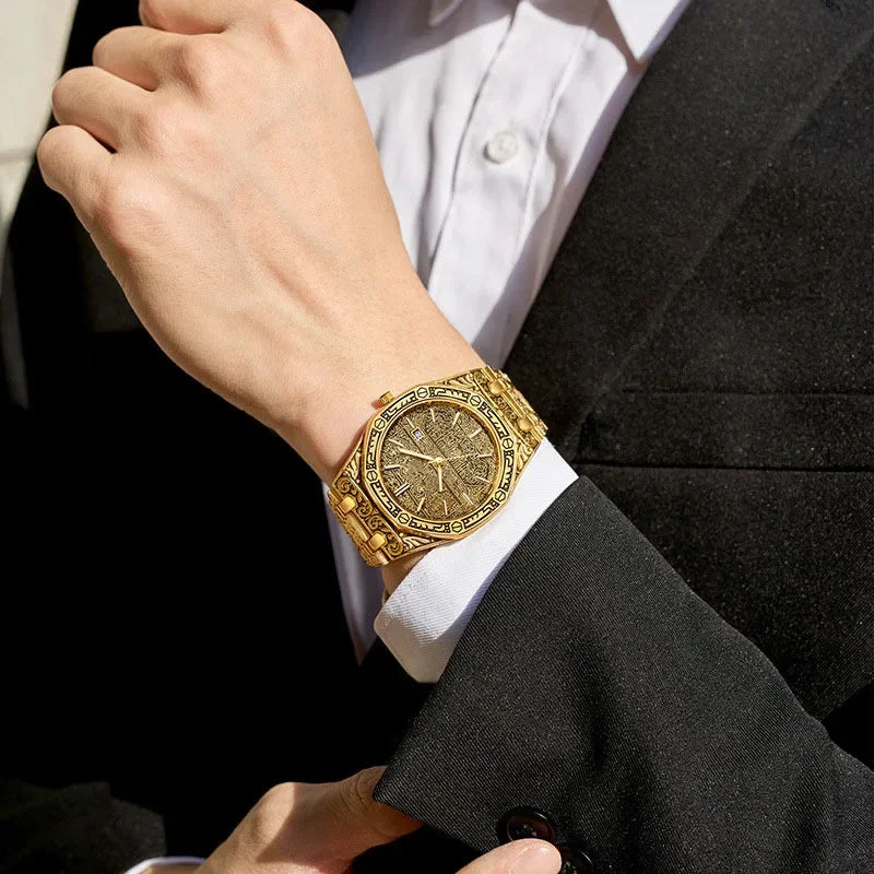 Montre Quartz Rétro pour Homme-L 'Élégance du Temps