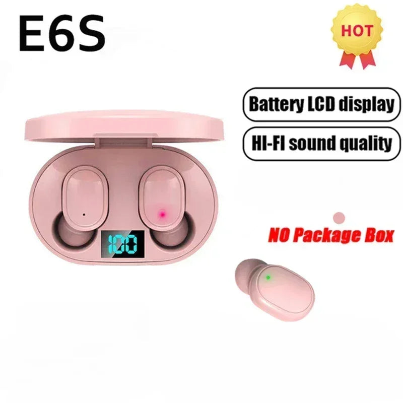 Écouteurs Sans Fil E6S TWS Bluetooth – Réduction de Bruit et Son Haute Fidélité
