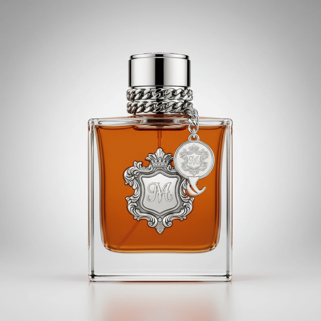 Flacon de parfum JEAN MISS pour homme, fragrance au bois de santal et agrumes, idéal pour un gentleman vibrant.