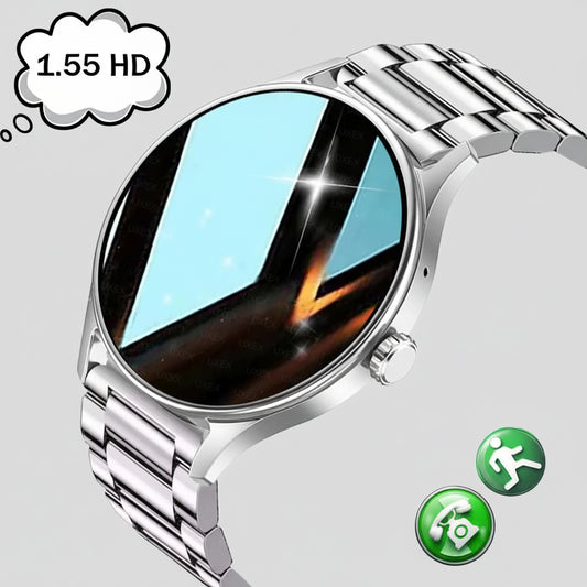 Fashion Smart Watch Plus 1.55 HD For Men And Women App Control BT Call Health Tracker Custom Photo Surprise Gift Business Watchs