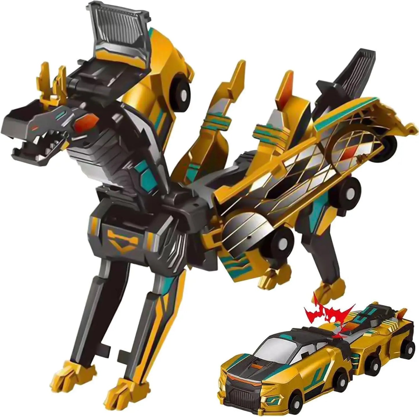 Nouvelle Voiture de Transformation Magique 2-en-1 : Cheval et Véhicule à Déformation Magnétique par MYMUHUAN
