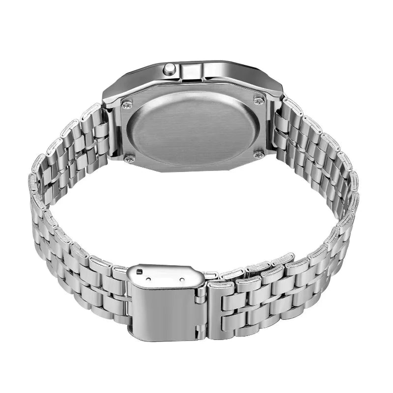 Montre Digitale Rétro en Acier – Style Business & Sport (Modèle w901)