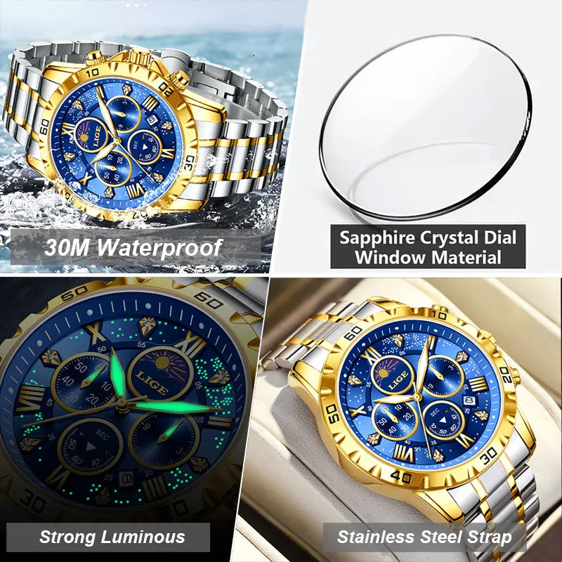 Montre de Luxe LIGE pour Femme Classic & Luxury Modern