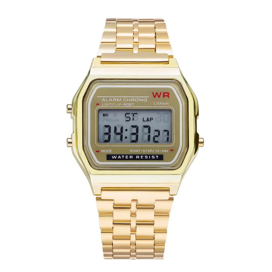 Montre Digitale Rétro en Acier – Style Business & Sport (Modèle w901)