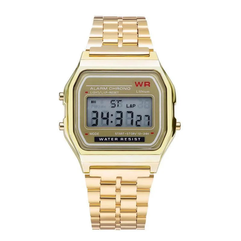 Montre Digitale Rétro en Acier – Style Business & Sport (Modèle w901)