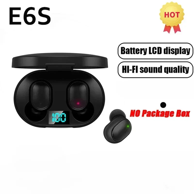 Écouteurs Sans Fil E6S TWS Bluetooth – Réduction de Bruit et Son Haute Fidélité